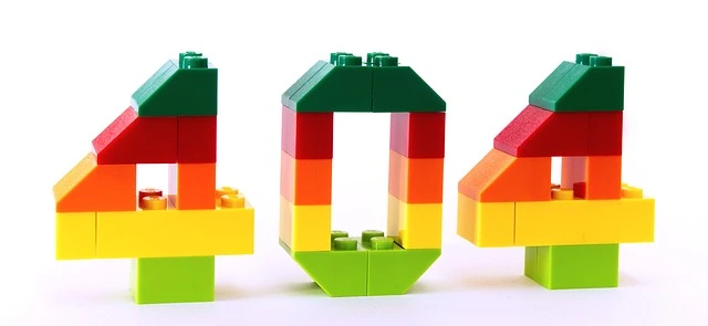 404 réalisé en legos qui symbolise l'erreur