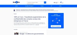 le site de societe.com avec l'annonce de la gratuité