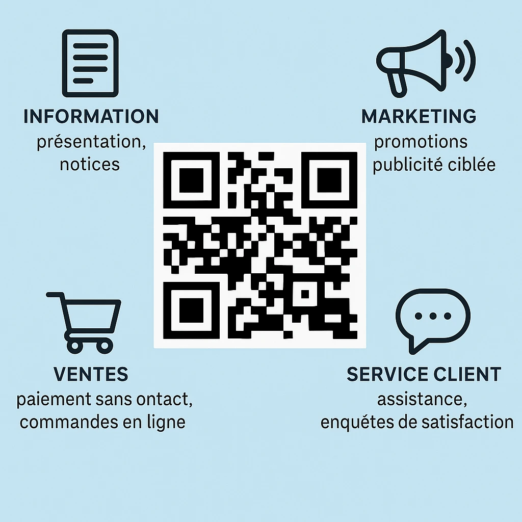 une infographie sur l'utilité du qrcode en entreprise