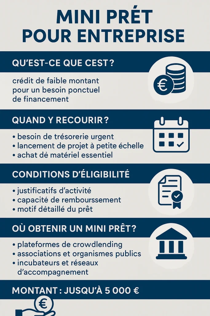 une infographie sur le mini crédit pour une entreprise