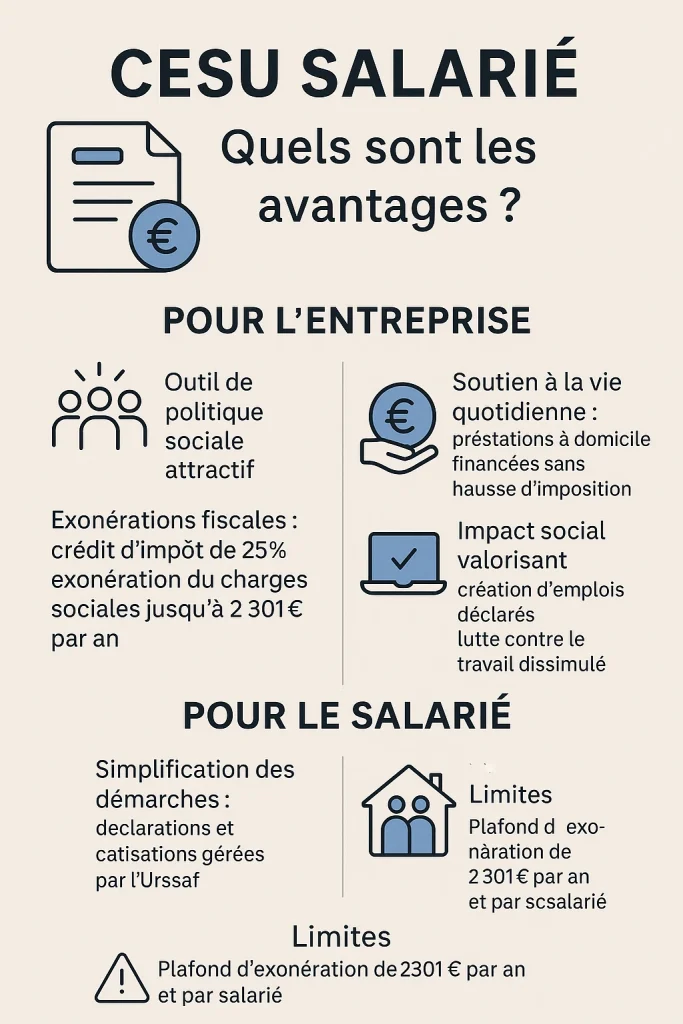 une infographie des avantages des cesu