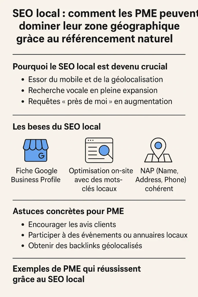 infographie made in entreprise sur le SEO local