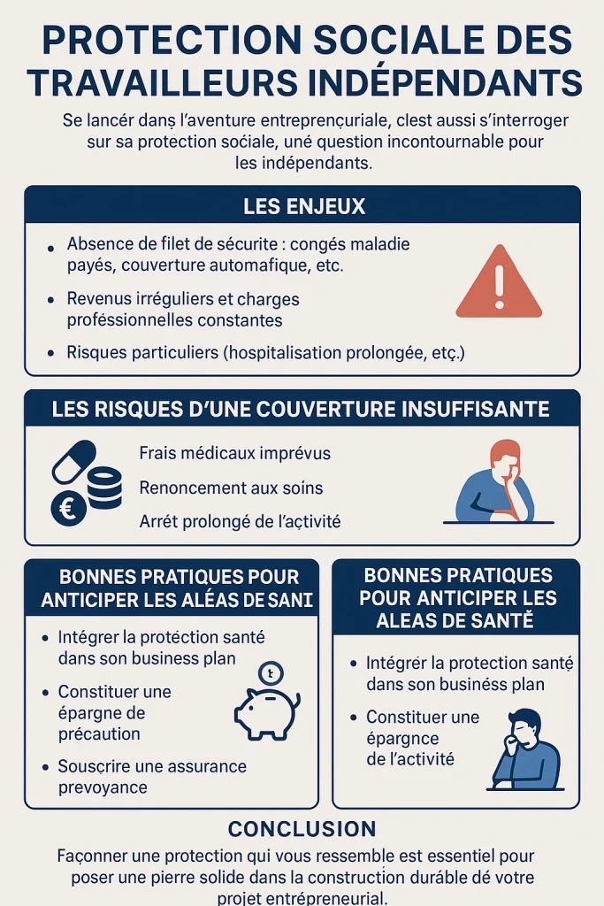 infographie made in entreprise protection sociale des indépendants
