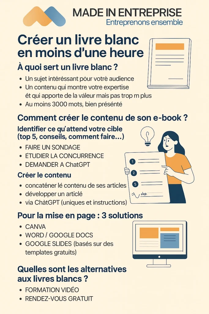 un infographie sur comment créer un livre blanc