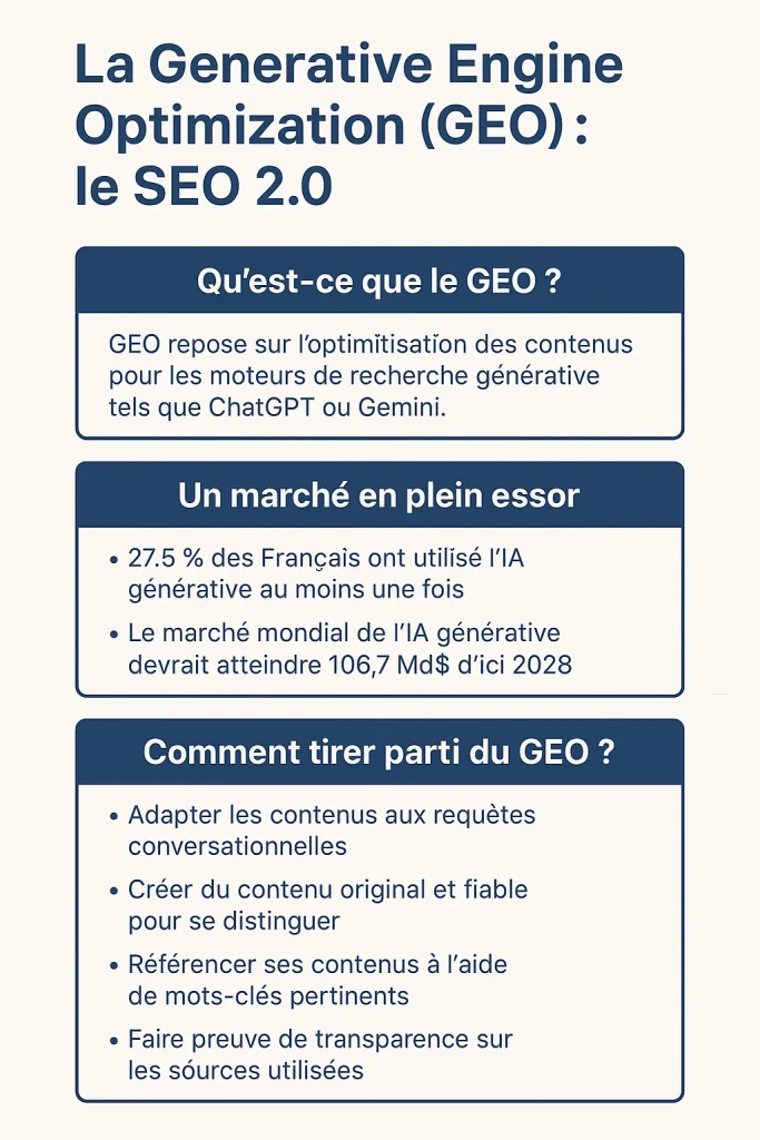une infographie sur le GEO