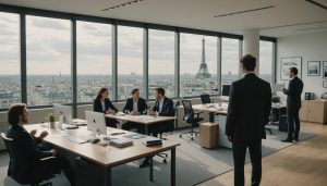 des locaux avec vue sur la tour Effel