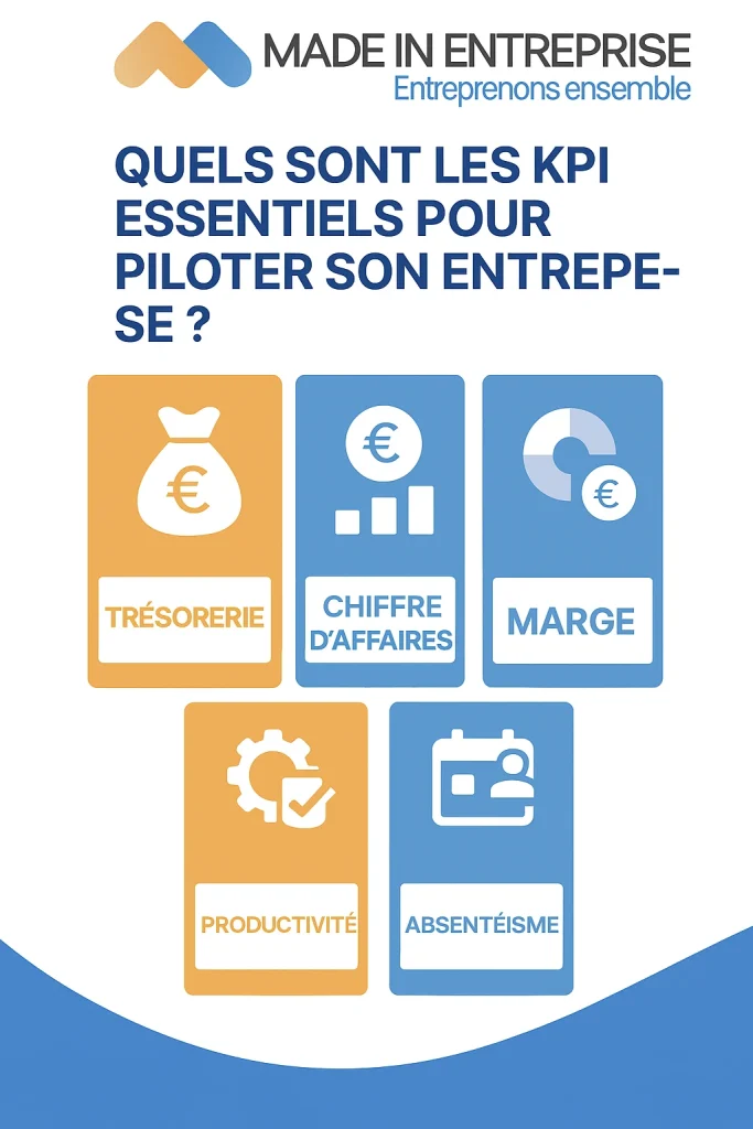 une infographie sur les kpi pour piloter une entreprise
