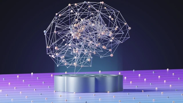 ia symbolisée par un cerveau digitale