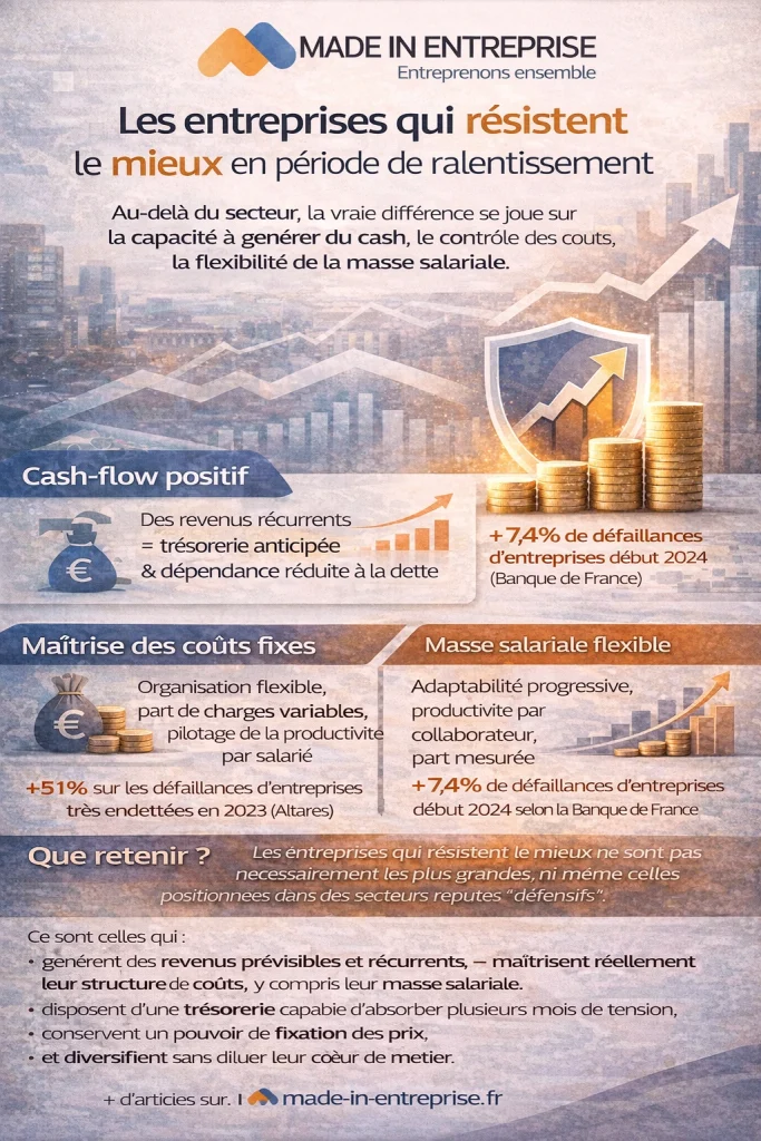 une infographie sur la résilience des entreprises