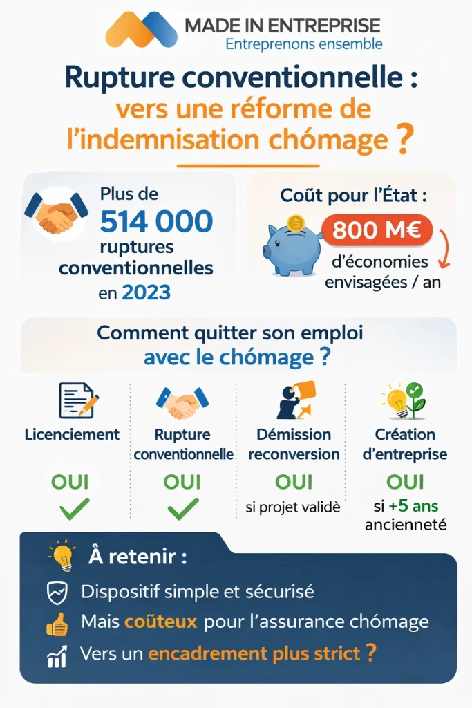 une infographie sur la rupture conventionnelle