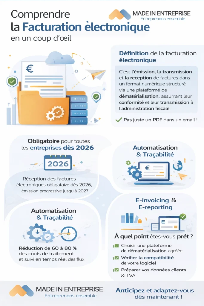une infographie sur la facturation électronique