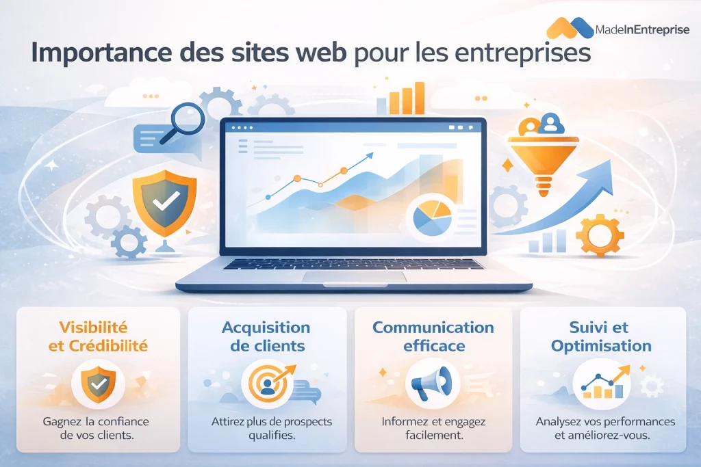 une infographie sur l'utilité d'un site web en 2026