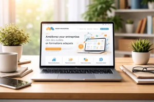 un pc avec le site made-in-entreprise.fr dessus