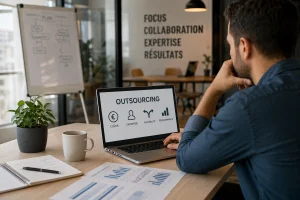 outsourcing marqué sur un pc