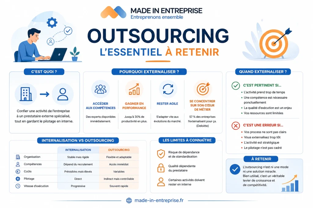 une infographie sur l'outsourcing