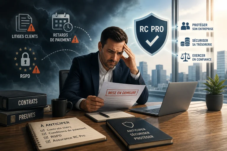 un chef d'entreprise inquiet devait des documents