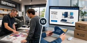 un imprimeur local et une imprimerie en ligne