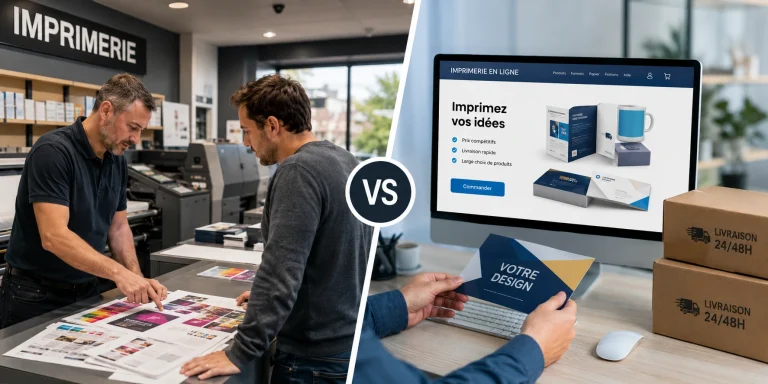 un imprimeur local et une imprimerie en ligne