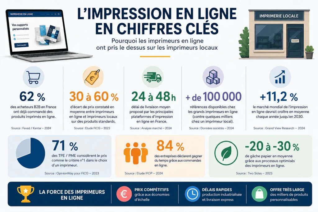 une infographie sur l'imprimerie en ligne