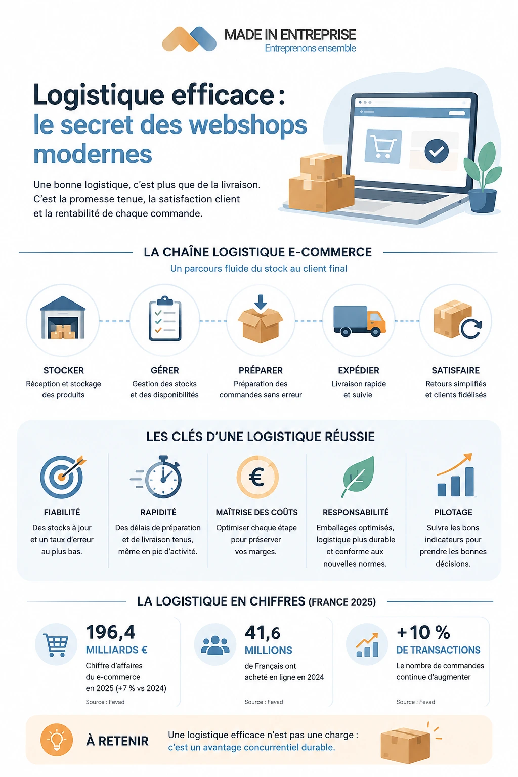 une infographie sur la logistique des ecommerces
