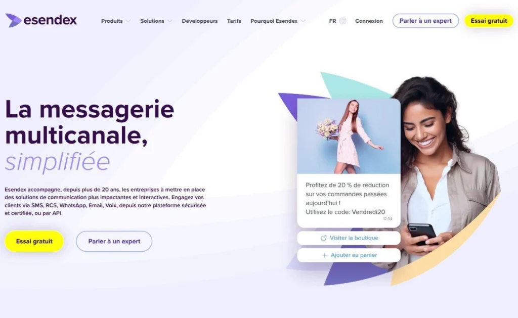 capture du site Esendex
