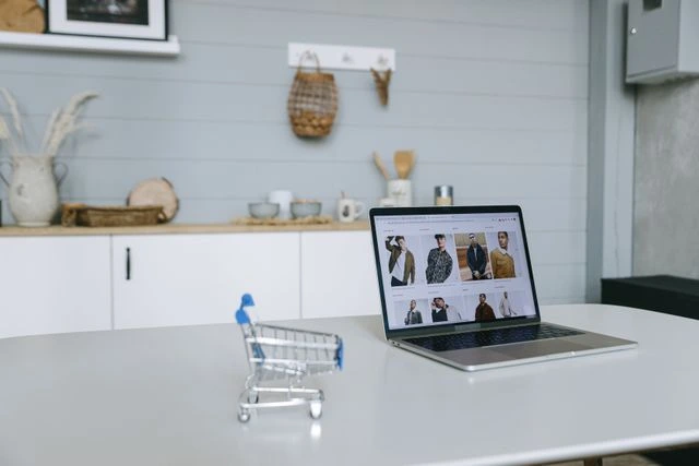un site de vente en ligne avec un caddy