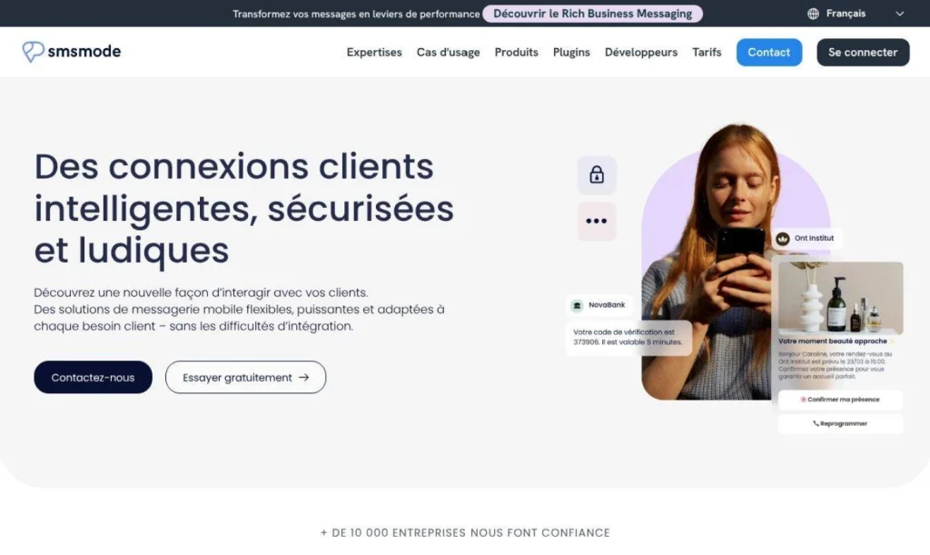 capture du site SMSmode